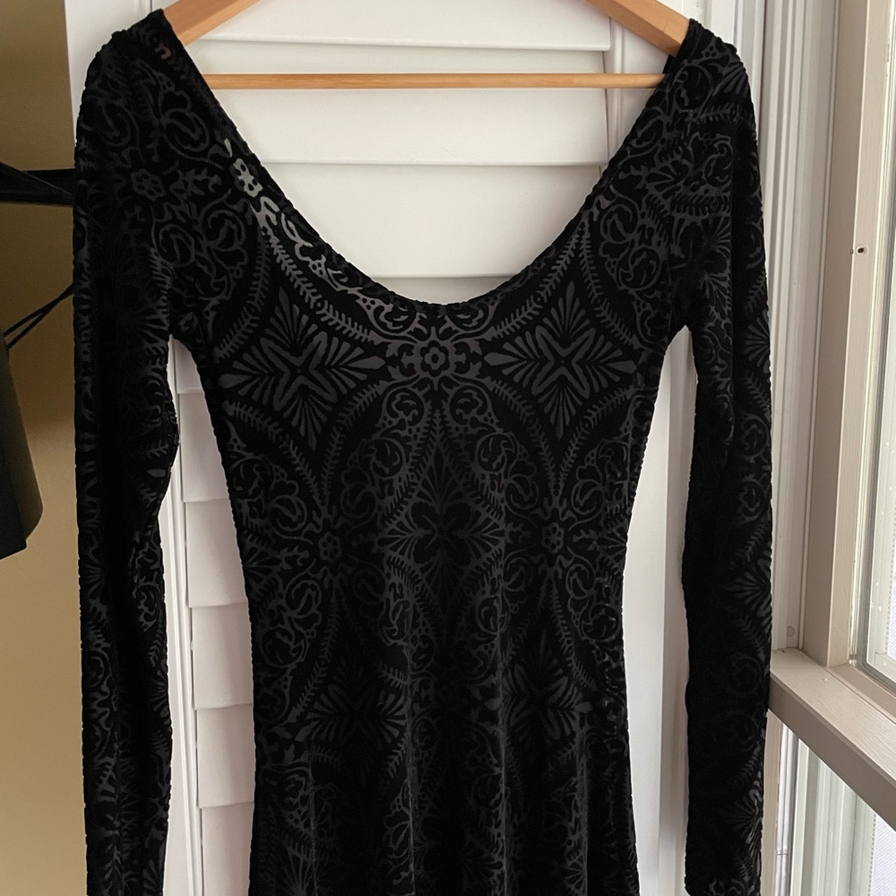 Blackmilk black long sleeve maxi dress size M as new